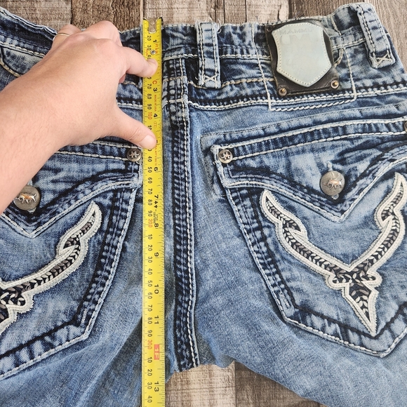 Mammut Straight Leg Denim Mens Jeans Thick Stitch 31X31 - Picture 15 of 16